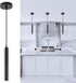 Modern LED Pendant Light, 10W Dimmable Ceiling Hanging Spotlight Fixture Black Minimalist