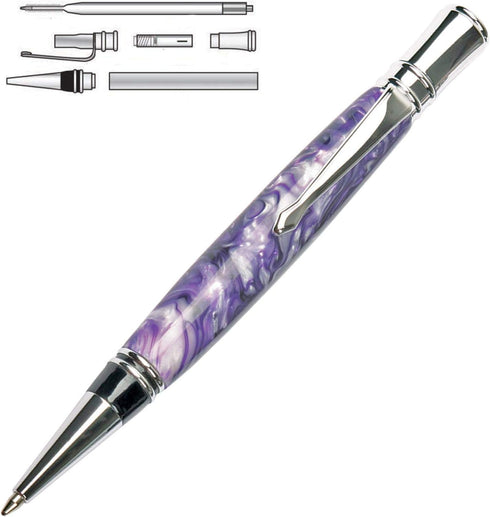 Penn State Industries PKEXECPENC Executive Twist Ballpoint Pen Kit, Woodturning Project (5, Chrome)
