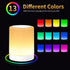 OORUN Lamp,13 5 Dimmable (2 Pack Touch Bedside Table RGB Colors & Brightness, USB Rechargeable Desk Lamp, Remote