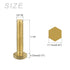 Hex Head Screw Bolt (1/4-20x1-1/4") 5Pcs - Brass Fully Threaded Solid Hex Bolts Machine Screws for Machinery Repair