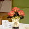 Generic Romantic Pink Rose Crystal Table Lamp,Rechargeable LED Color Changing Flower Light,3-Color Dimmable,Romantic