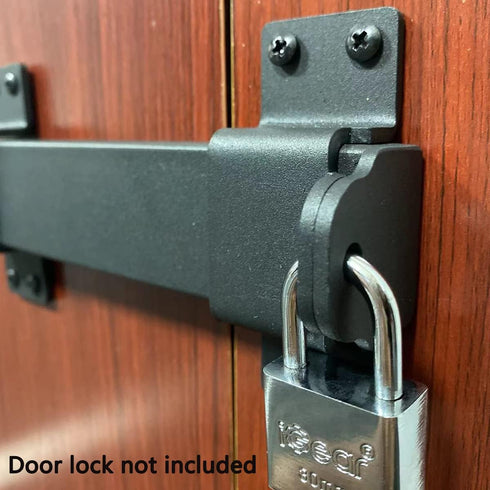 7.5" Heavy Duty Security Slide Latch Lock,with Padlock Hole Adjustable Gate Latch for Wooden Fences Barn Doors