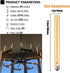 4 Pack LEOOLS T300 Vintage LED Filament Bulb, T10 6W Dimmable, 11.8inch Long Tubular Vintage LED Light, E26 Medium Base