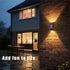 F-2pack) Solar Wall Lights Outdoor, Waterproof LED Fence Lights with Multiple Modes & Dual Color Temperature, Auto