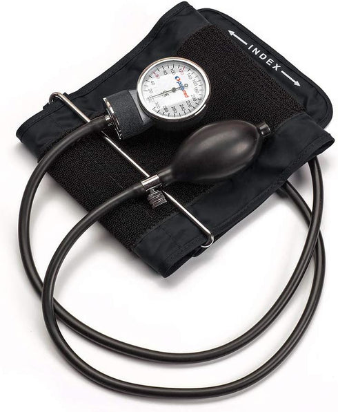 PARAMED Aneroid Sphygmomanometer, Manual Blood Pressure Cuff with Universal Cuff 8.7-16.5", Black, Carrying Case