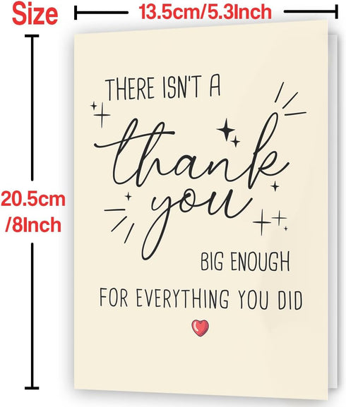 Hongshan Funny Thank You Card, Thank You Card for Men Women, Thank You Gifts Card for Teacher Boss, Happy Appreciation