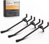 INCLY 60 Pack 4 Inch Black Heavy Duty Pegboard Hooks, 1/4" Accessories for Garage, Craft Organizing, Kitchen