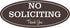 Oval No Soliciting Sign, Dark Brown, Small
