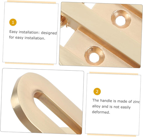 Uonlytech Cabinet Knobs Concealed Drawer Pulls for Furniture Hardware Elegant Golden Finish for Cabinets Dressers