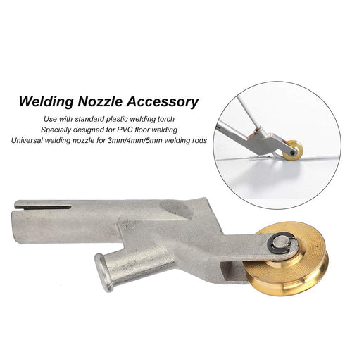 Hot Air Welding Weld Nozzle with Rollers, Stainless Steel Alloy Speed Welding Nozzles Replacement