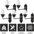 1 12 5pcs 1: 12 Yardwe Outdoor Wall Lights Outdoor Wall Lights Vintage DIY Miniature LED Light Lamp LED Sconces Scale