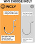 INCLY Pegboard Hooks Set, 206PCS Heavy Duty Peg Hook Hanger & Holder for 1/4 1/8 Inch Pegboard