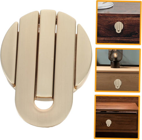 Uonlytech Cabinet Knobs Concealed Drawer Pulls for Furniture Hardware Elegant Golden Finish for Cabinets Dressers