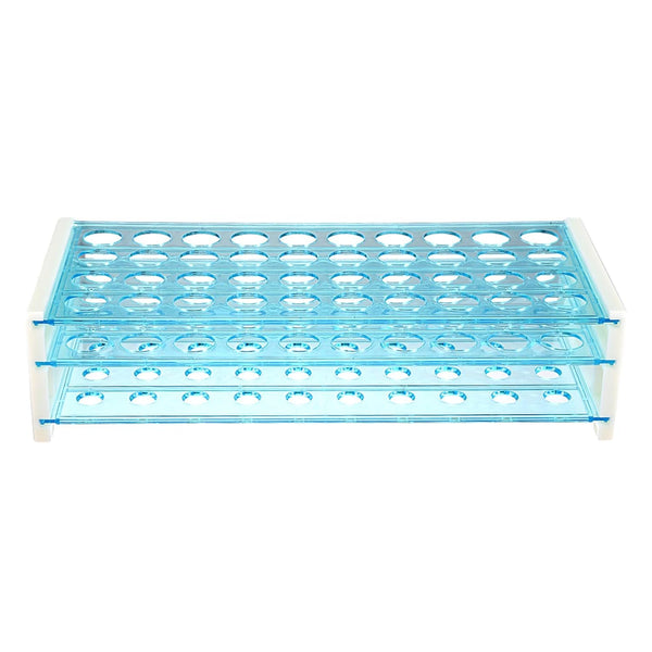 YOKIVE Tube Rack Holder, Polypropylene for 0.5ml, 1.5ml, 1.8ml Lab Test Tubes, 40-Sockets, Blue