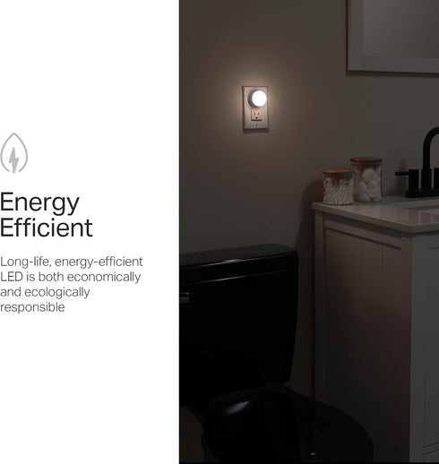 45084, 4 Pack Lights By Night Mini LED Night Light, Plug-In, Dusk To Dawn Sensor, Warm White, Compact, Ambient