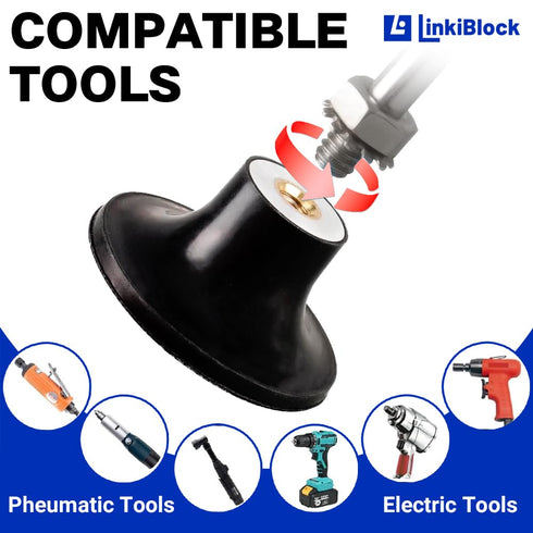 Linkiblock 150Pcs 2 inch Set 60 R-Type Quick Change Aluminum Oxide Surface Conditioning Sanding Discs Grit with Adapter
