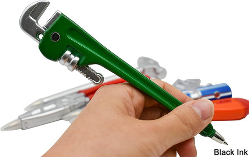 Maydahui 6 PCS Tool Ballpoint Pens - Black Ink Hardware Shape Pen Design for Boys, Worker Craftsman, Pipe Wrench, Pincer
