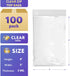 APQ Clear Plastic Reclosable Zipper Bags - 5 x 8 Inches, Pack of 100 Reclosable Plastic Bags with Zipper Closure, 2 Mil