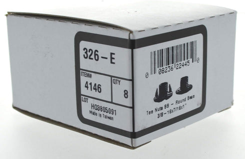 Hillman 4146 (3/8"-16 7/16" 3/4"), Stainless Round Base Tee Nut x x Stainless Steel