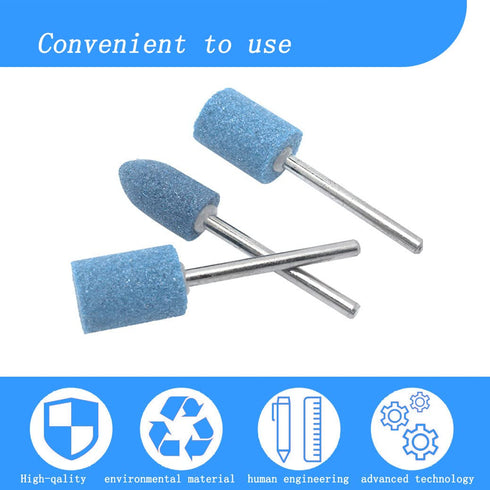 100 Pcs Rotary Grinding Stones - 1/8 Inch Shank Abrasive Mounted Sharpening Bits for Dremel