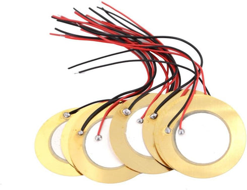 10PCS 15MM/20MM Piezo Elements Sounder Sensor Trigger Drum Disc, 6.5KHZ + Wire Copper (20MM)