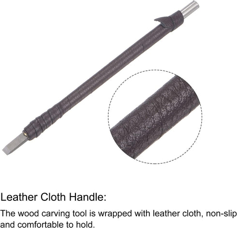 uxcell Wood Chisels Carving Knife, 5mm Tungsten Carbide Flat Tip Hand Tool Graver 150mm (6-Inch) Length