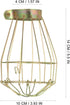6 Bulb ULTECHNOVO Pcs Metal Wire Cage Light Guard, Vintage Industrial Lamp Shade Covers with Adjustable Clamp, Brass