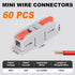 60PCS Avarbuvo Lever Wire Connectors, Mini Push-in Electrical Wire Splice Connector for Quick Connect 24-12 AWG