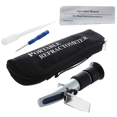 0-25% 0-40% Scale Range Volume Brix Portable Beer Refractometer Handheld Alcohol Refractometer with ATC for Distilled
