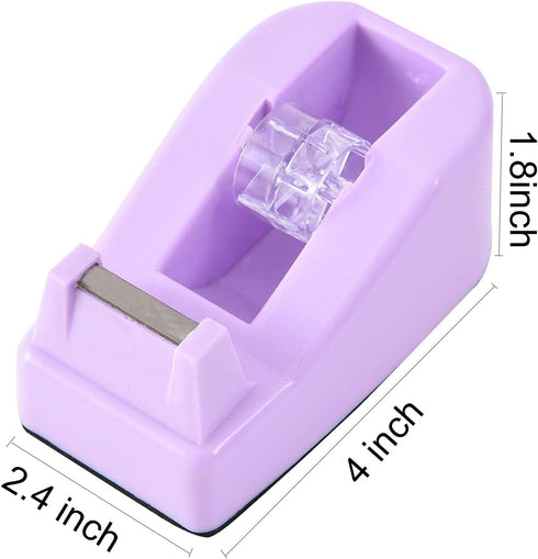 WELSTIK Desktop Tape Dispenser, Non-Skid Base for Packaging in Office, Restaurant, Flower Shop, Purple