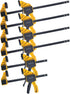 SUNBABA 6 Pack Clamps for Woodworking 12(4)&6(2) Light Duty One-Handed F Clamp/Spreader
