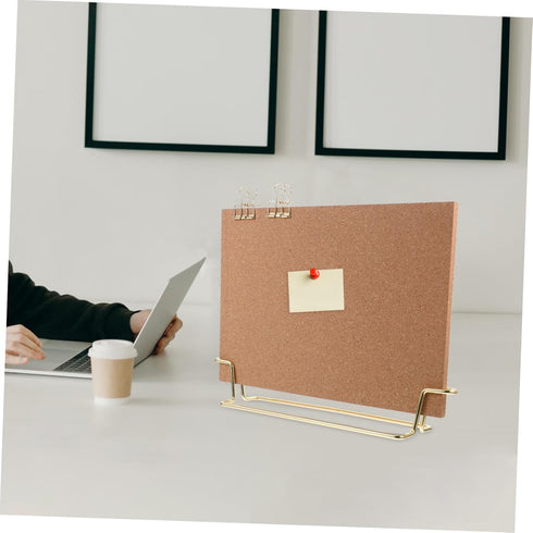 STOBOK 1 Set Cork Board Display Stand, Photo Desktop Display Items with Cork Framed Bulletin Board Bracket