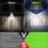HMCITY Solar Lights Outdoor, 120 LED with Lights Reflector and 3 Lighting Modes, Motion Sensor Wall Lights, IP65