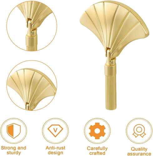 2pcs Closets MOROBOR Ginkgo Leaf Shape Knob Handles, Golden Creative Pull Hardware Furniture Knob Handles Drawer