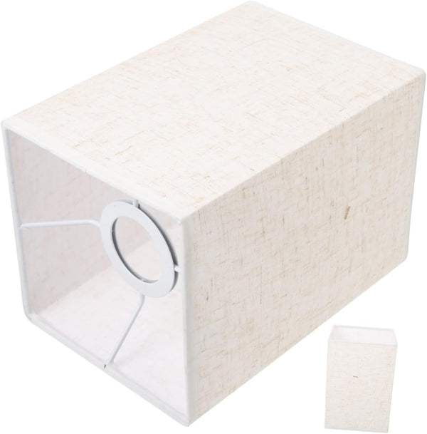 Linen Lampshade Drum Pendant Light White Chandelier Nightstand Decor Cloth Lampshade Spider