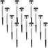 SOLPEX 12 Pack Solar Outdoor Lights Pathway, Stainless Steel Solar Lights Outdoor Waterproof,LED Landscape Lighting Solar Walkway Lights for Landscape/Patio/Lawn/Yard/Driveway-Cold White by SOLPEX