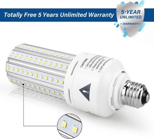 Mafuken 500W Equivalent LED Corn Light Bulb 7500 Lumen Led Bulbs 60W Super Bright 5000K Cool Daylight White E26/E27 Medium Base for Outdoor Indoor Workshop Garage Warehouse Factory Backyard (A) by ZP