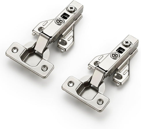 Ravinte 1 Pair Full Overlay Cabinet Door Hinges, 105 Degree Adjustable Concealed Soft Close for Face Frame Cabinet