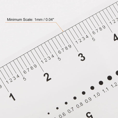 Film Flexible Ruler 6 Inch 1mm Scale, PET Plastic Covered Folding Calibration Measuring Tool for Factory