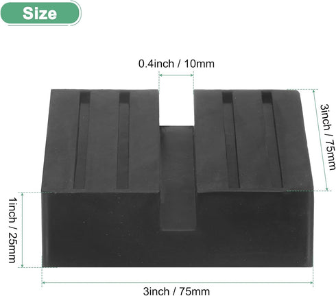 1-Pack 3 Inch Pinch M METERXITY Floor Jack Rubber Pad, Universal Rail Weld Stand Jack Square Pad Adapter for Change