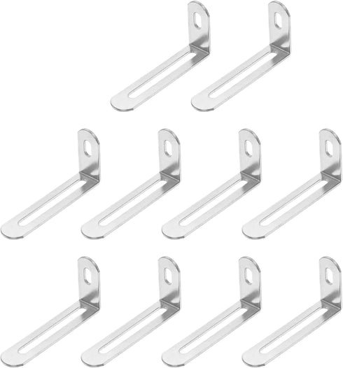 uxcell 20Pcs Adjustable L-Shape Corner Brace, 1.3" x 2.6" x 0.6" Metal