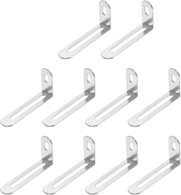 uxcell 20Pcs Adjustable L-Shape Corner Brace, 1.3" x 2.6" x 0.6" Metal