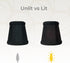 Fitter,CS-102BLK/GL, 3 4.25 4.25 Royal Designs, Inc. Empire Chandelier Shade with Flame Clip Black, x x