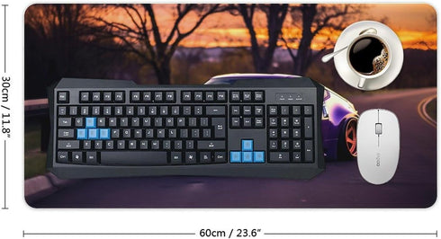 Large Mouse Pad Gaming Purple Jdm Car Racing Sunset 370z Cool Desk Mat Long Big Mousepad Extended Keyboard Computer Pad Office Desk Organizers and Accessories 23.6 x 11.8 inch by josnmre