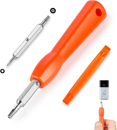 JVSEYTE Video Doorbell Screwdriver, Double-Ended T6 T15 Screw Driver Tool for Camera Video