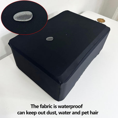 COCOBOW Universal Elastic Waterproof Printer Dust Cover - Minimalist Black Stretch Fabric Protector with Drawstring