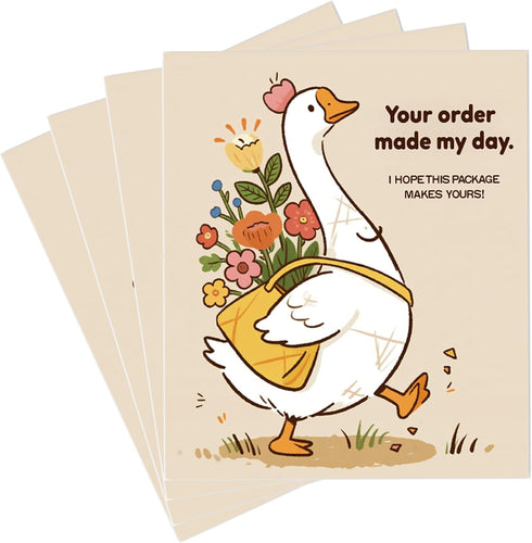 WTYONZEL 160Pcs Thank You Cards Small Business,3"x3.5",Back Blank Your Order Made My Day