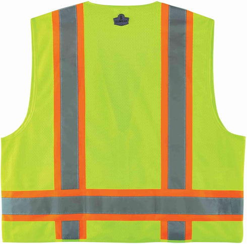 Ergodyne Unisex Two-tone Class 2 Two Tone Surveyors Vest, Lime, Small-Medium US