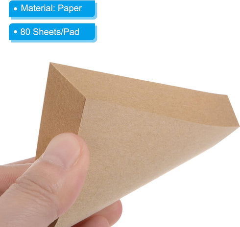 PATIKIL Blank Sticky Notes, 3 x 3 Inch, 6 Pads/Pack, 480 Sheets, Self-Stick Note Pads for Home Office Business, Brown