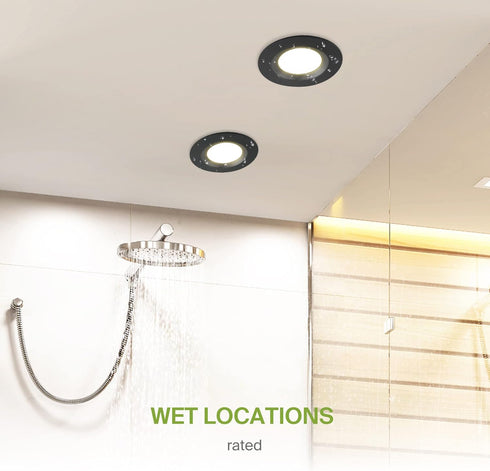 6 Inch 12W 2700K-5000K 1009LM 6 Inch, Dimmable ASD Black Retrofit LED Recessed Lighting - Can Lights for Ceiling Black